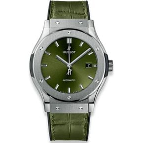 미국 위블로 시계 Hublot Classic Fusion Green Sunray Dial Automatic Mens 워치 542.NX.8970.L