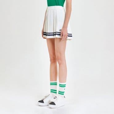 MARTINE GOLF [정상가 298000원]여성 밑단라인 플리츠큐롯 화이트 (QW0DCU20731)