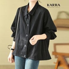카라 와이드유니크하이넥점퍼_A4S1064