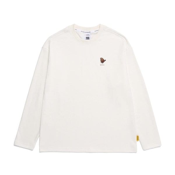 [여주점] N251UTS051 동물 와펜 세미 오버핏 티셔츠 BIRCH