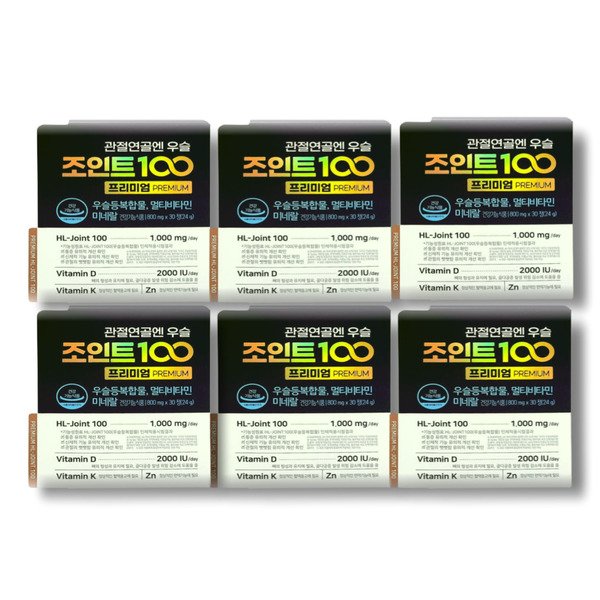 관절연골엔 우슬조인트100 프리미엄 800mg x 30정 6박스