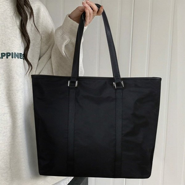 [옷자락] 여자 휘뚜루 블랙빅백 대학생 회사원 심플 숄더백