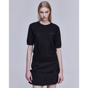 송지오 [파주점] [송지오우먼]송지오 컬렉션 언더다트 크루넥 니트 블랙 WH3KT703BK