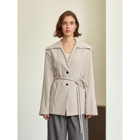 YY_Elegant waist belted coat