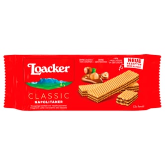  로아커 Loacker 클래식 나폴리탄 헤이즐넛 크림 웨이퍼 135g