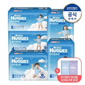 하기스 [1박스]하기스 2024 NEW매직컴포트 썸머 팬티형 기저귀 3~6단계 택일+...