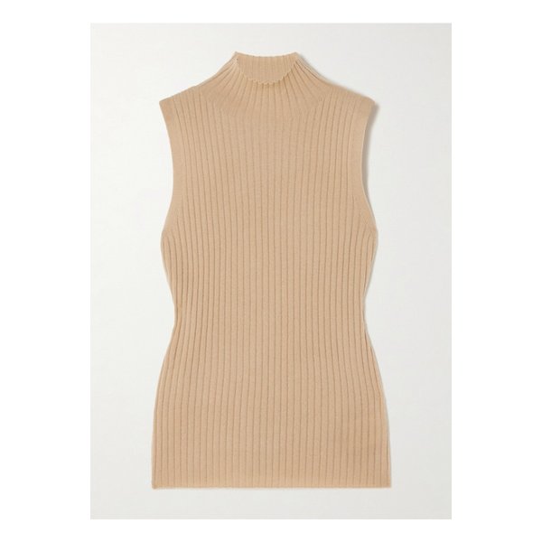 아치4 미카 골지 캐시미어 터틀넥 탱크 베이지 1647597357818433