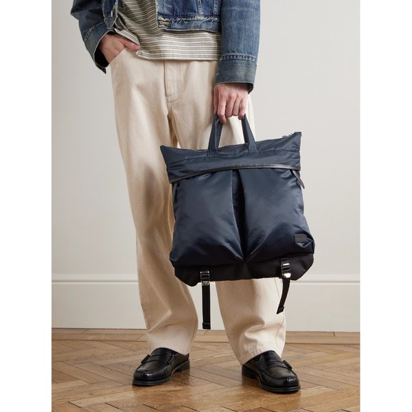 마스터피스 라이트닝 가죽 트리밍 나일론 트윌 코듀라 토트백 46376663163043837