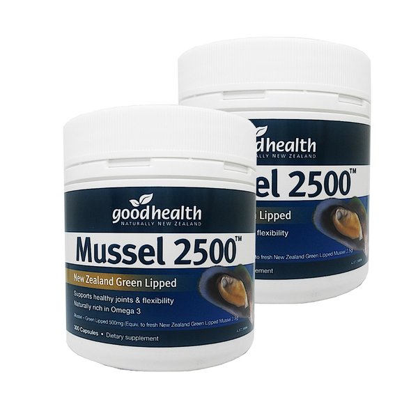 굿헬스 초록입홍합 머셀 Mussel 2500MG 300캡슐 2개