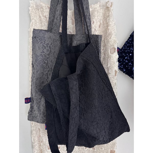 Autumn lace bag. black