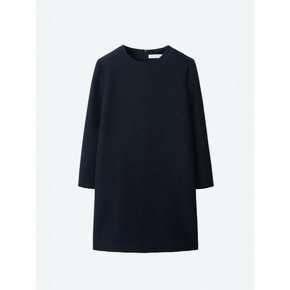 plain tweed dress_black