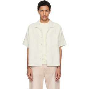 메르츠 비 슈바넨 오프 화이트 리넨 볼링 셔츠 SHIRT03LI Light Stone.811