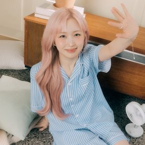 [해원 PICK]실크핏 마리나 반팔 카라 잠옷 세트