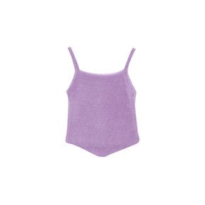 Pointed Hairy Strap Top_purple