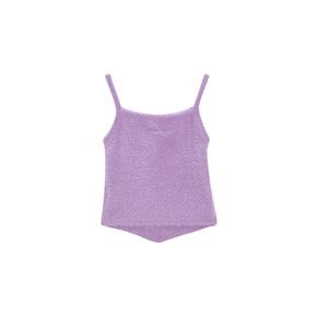 Pointed Hairy Strap Top_purple