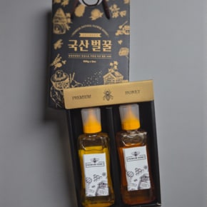[꿀단지] 선물세트 튜브500g*2구 순수숙성벌꿀 [아카시아꿀+잡화꿀]