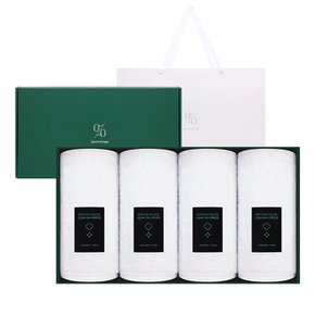 송월타올 1퍼센테이지 블랙라벨 화이트솝 항균200g 타올 4P 선물세트