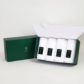송월타올 1퍼센테이지 블랙라벨 화이트솝 항균200g 타올 4P 선물세트