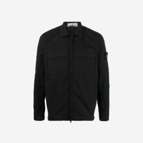 스톤 아일랜드 10210 더블 포켓 코튼 오버셔츠 블랙 - 23SS Stone Island 10210 Double Pocket C