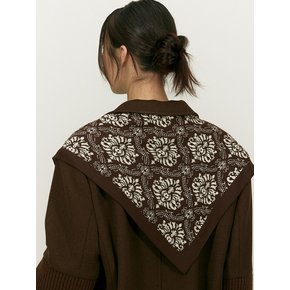 TWO WAY JACQUARD CAPE KNIT [BROWN]