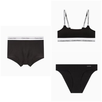 Calvin Klein Underwear (선물포장)CK 24FW 모던 코튼 에어 브라렛+비키니+드로즈 커플 SET(QF7970AD-QF8012-NB3996-UB1)