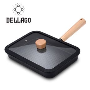 [DELLAGO] 델라고 쿠치나 오일로드 IH 우드 사각그릴팬 28cm + 실리콘멀티커버