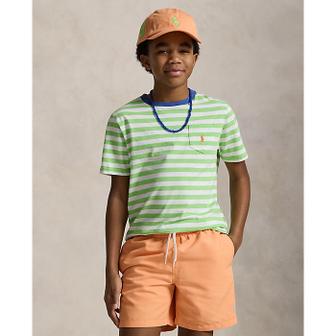 폴로 랄프 로렌 폴로 키즈 남아 8-18세 스트라이프 코튼 저지 포켓 티(CWPOTSHY8021289300)