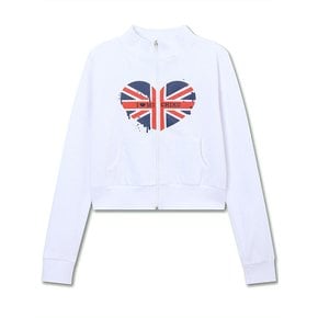 MELTING UNION JACK ZIP UP WHITE