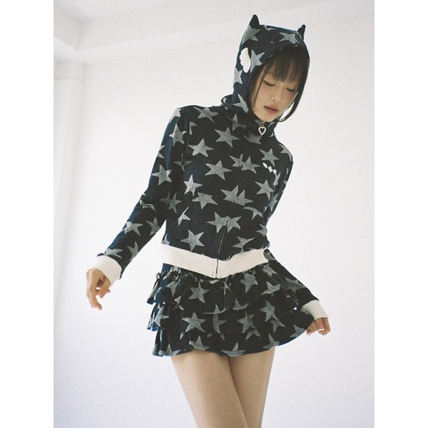 Angel of Star Ruffle Skirt - NAVY