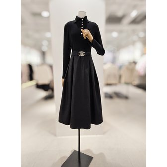 아이잗컬렉션 [파주점] 칼라 니트 배색  플레어 원피스 CPCA1OP061