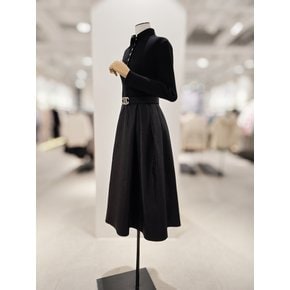 [파주점] 칼라 니트 배색  플레어 원피스 CPCA1OP061