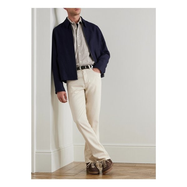 체크 코튼 플란넬 셔츠 그레이 46376663162941368