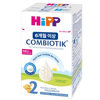 HIPP 힙 콤비오틱 2단계 무전분 600g 1통