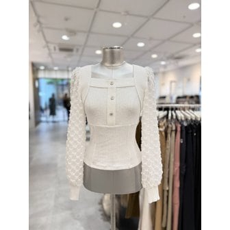 에고이스트 [부산점] 소매 레이스 퍼프 티셔츠 ER4JT001