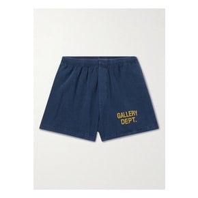 Zuma Straight-Leg Logo-Print Cotton-Jersey Shorts 블루
