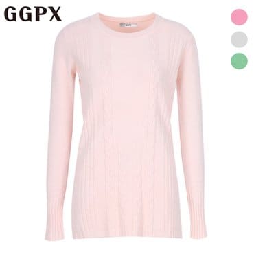 GGPX 케이블 짜임 배색 사이드 슬릿 니트 (GOCKP162F)