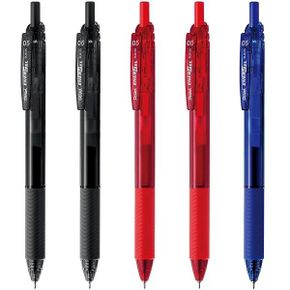 일본 펜텔 에너겔 Pentel AMZ BLN125 5 EnerGel 잉크 볼펜 0.02인치0.5mm 검은색 2개 세트 빨간