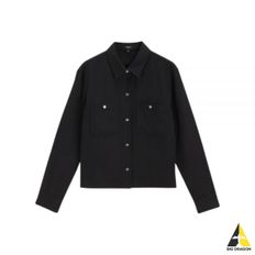 띠어리 24 Patch Pocket Shirt in Fluid Twill (O0309508 001) (패치 포켓 셔츠 인 플루