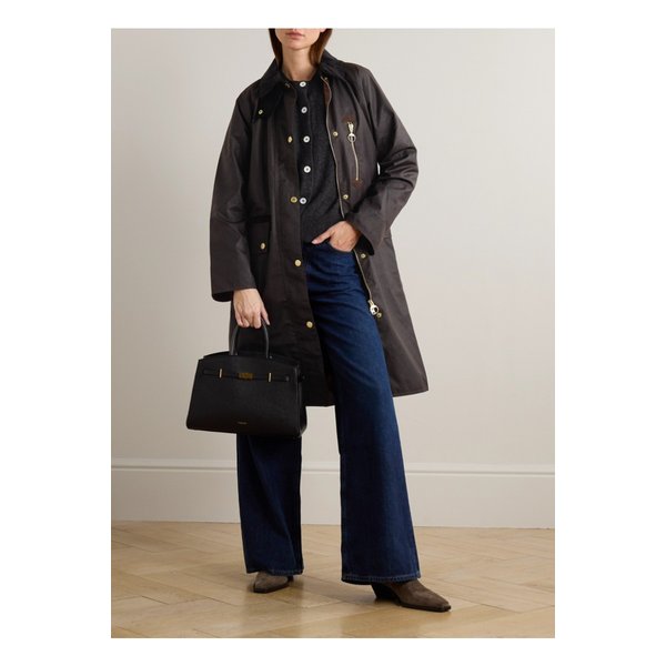 에베트 코듀로이 트리밍 왁스 코튼 트렌치 코트 브라운 46376663162881833