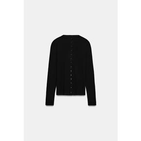 ZARA 자라 스탠드 칼라와 버튼 티셔츠 4786 459 800