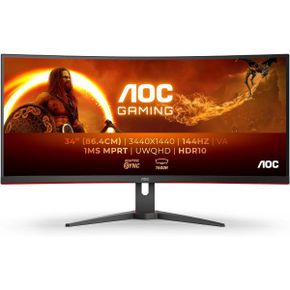 영국 AOC 모니터 Gaming CU34G2XE 34 Inch WQHD Curved Monitor VA 144Hz 1ms HDR10 GMenu Low I