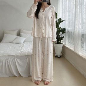 아이엔도트프릴잠옷 파자마 홈웨어 상하세트 긴팔프릴_P437552671