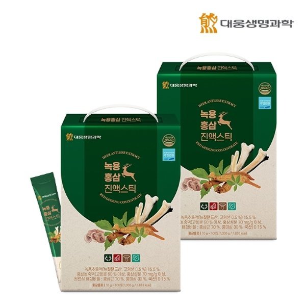 녹용홍삼 진액 스틱 100포 2박스 / 대용량