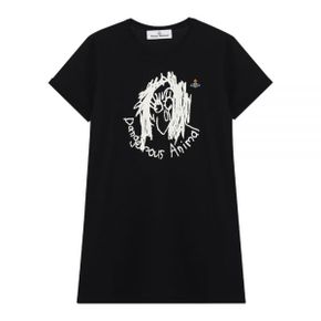 비비안웨스트우드 CLASSIC T-SHIRT DANGEROUS ANIMAL BLACK (3G01000J J001M