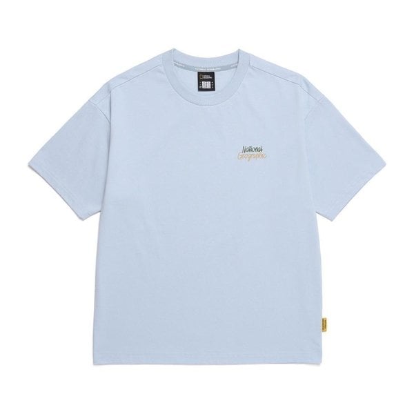 [여주점] N252UTS081 리젠아스킨 유니 트래블2 그래픽 세미오버핏 반팔 쿨티셔츠 LBLUE