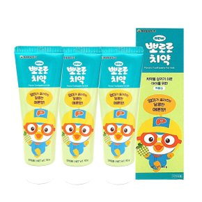 뽀로로 저출소 어린이치약 메론향 90gx3개