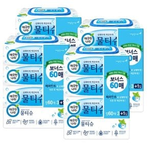 페퍼민트 물티슈 캡형 60매 4입 4팩