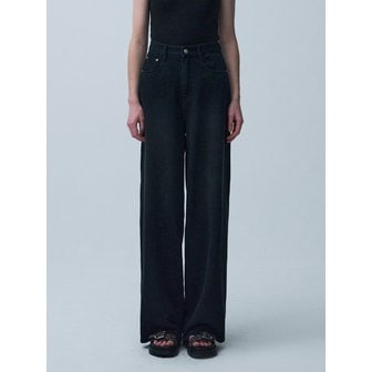 엘런아크 소프트 와이드 데님 팬츠_블랙