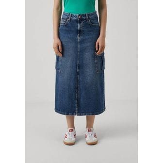 갭 4588962 GAP CARGO SKIRT LENNON - A-line skirt medium indigo