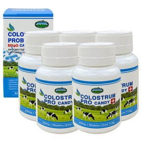 호주 네이쳐스탑 Colostrum 초유 프로바이오틱스 80lgG 90정 5팩